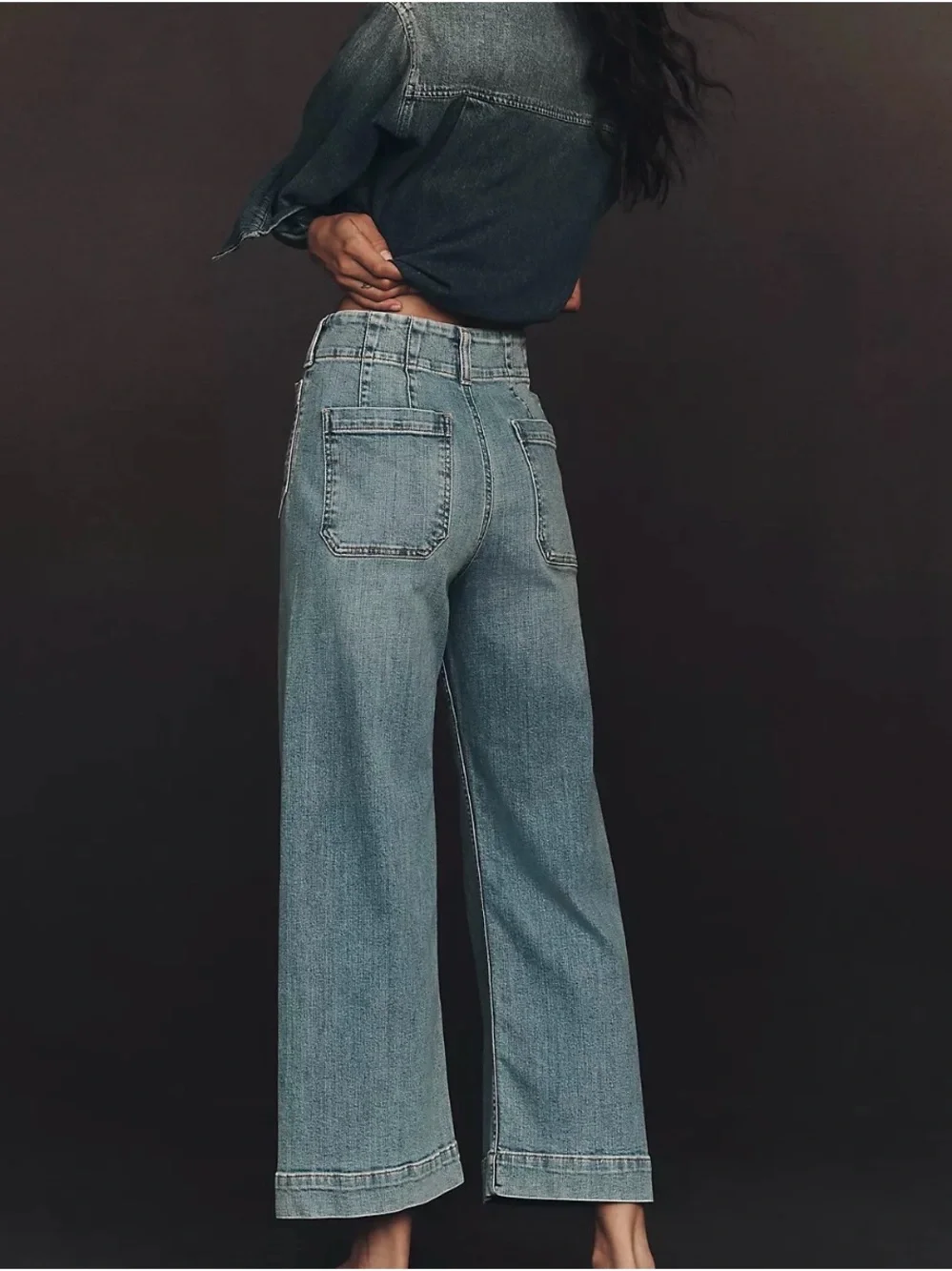 Maeve by Anthropologie Colette Light Blue Wide-Leg Jeans